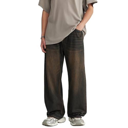 Y2k Baggy Jeans Men Vintage Hip Hop Style Skater Jeans Denim Loose Fit Dance Pants