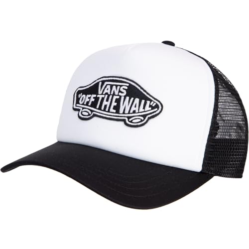 Vans Classic Patch Curved Trucker Snapback Cap (OS, Black/White) Vans Classic Patch Curved Trucker Snapback Cap (OS, Black/White)