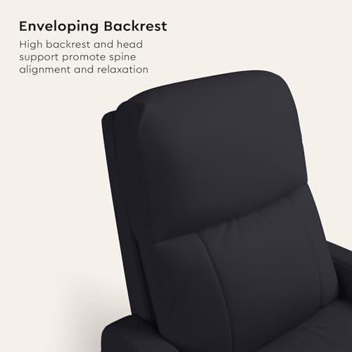 Image of Interio by Godrej Milos Manual 1-Seater Synthetic Leather Recliner Sofa