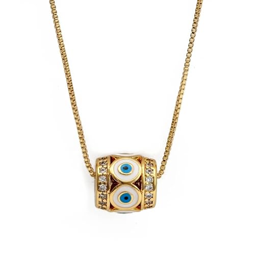 Collier turc or 14 carats avec pendentif œil délicat
