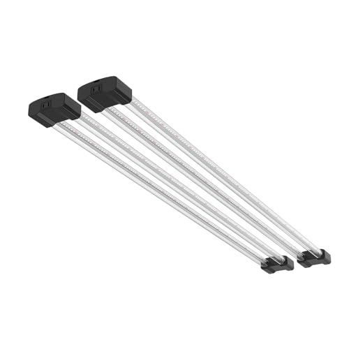 BoostGro LED Grow Light Full Spectrum 5000K Daylight + 660nm Red Linkable Indoor Plant Lighting Fixture Tubes (4FT, 2, Pack)