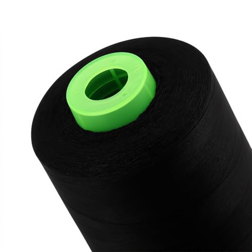 8 Pack 64000 Yards Black Serger Sewing Thread Cones, 40S Polyester Overlock Cone Thread, High Tenacity Durable for Sewing, Quilting, Serger, Embroidery Machines miniatura 3