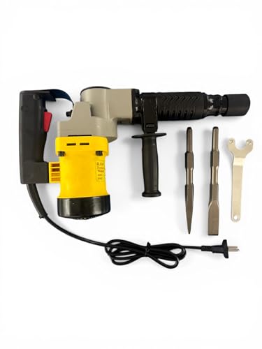 Image of Jon Bhandari Tools 2400W Demolition Hammer, 3000 BPM Heavy Duty Electric Breaker Machine with SDS Max Chuck, Flat & Point Chisel for Concrete Breaking, Wall Demolition, Chipping & Construction Work