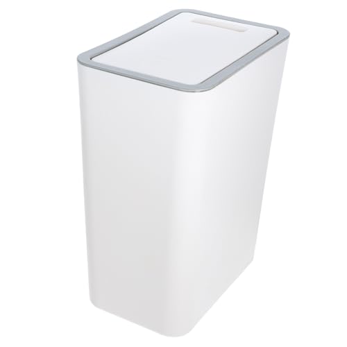 Caneca de basura con pedal 15l Toyvian blanca