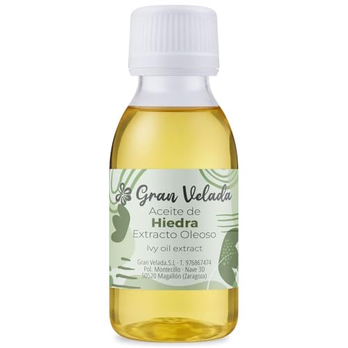 Gran Velada   Aceite de Hiedra 250ml | Aceite Vegetal Reafirmante y Tonificante | Perfecto para Cremas Corporales Aceites de Masaje y Fórmulas Anticelulíticas Naturales