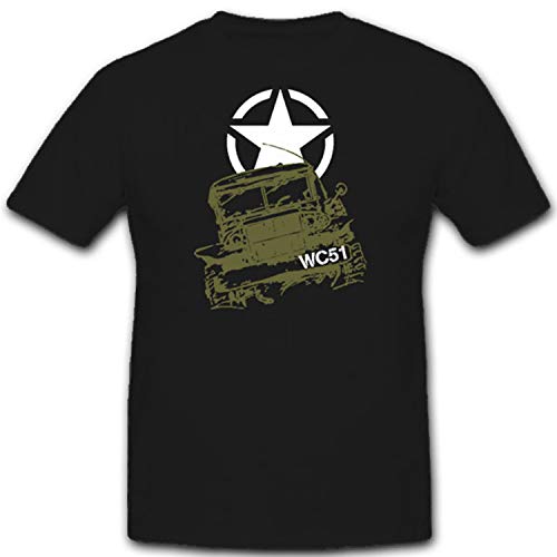 T-shirt WC 51 US Army camion noir XL vêtement de collectionneur pour passionné