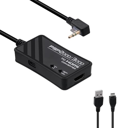 Mcbazel PSP 2000/3000 Convertidor HDMI 720p/1080p HDTV Adaptador HDMI Soporte 4:3/16:9 Convertidor...