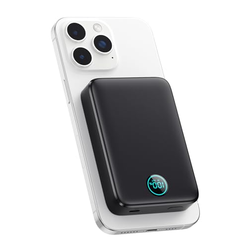 Power Bank para MagSafe, 10800mAh Magnético Inalámbrico Bateria Externa PD 25W USB-C Carga Rápida Wireless Cargador Portátil Powerbank con Pantalla LED para con iPhone 16/15/14/13/12