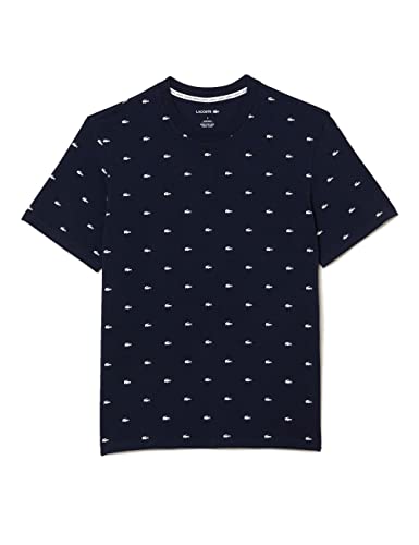 Lacoste Homme Th4061 Underwear tee shirt, Navy Blue/White, L EU Cover