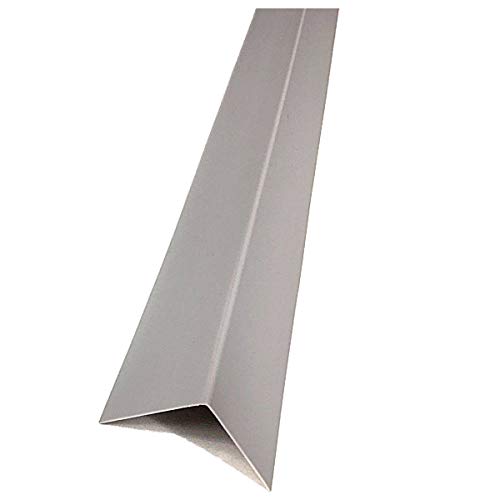 Light Gray Plastic PVC Corner 90 Degree 1 Meters Angle Trim Wall Edge Protector Various Sizes Cezar by TMW Profiles (30mm x 30mm x 1M)