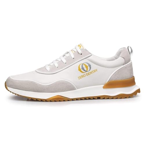 ZRO Men's Handmade Light Luxury Top-Layer Cowhide Leather Casual Sneakers - Comfort Office & Walking Shoes2