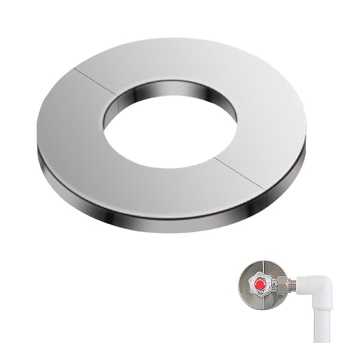 Ofenrohr Rosette,THETAG Abdeckrosette Edelstahl Heizungsrohr rosette,Ofenrohr Rosette Rohrmanschette,Kaminaufsatz Ofenknie Rosette Kaminhaube Grundplatte (white, 80MM)