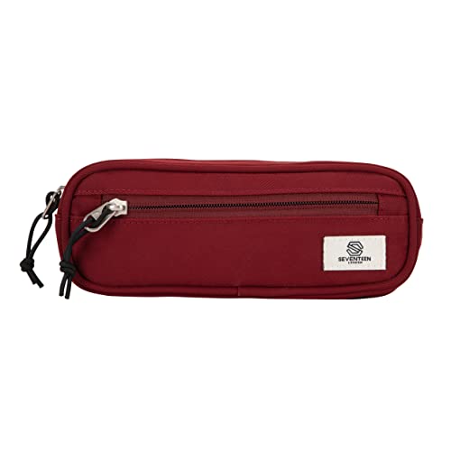 SEVENTEEN LONDON - Estuche para lápices 'Mitcham' en burdeos con estilo escandinavo - perfecto para la escuela Cover