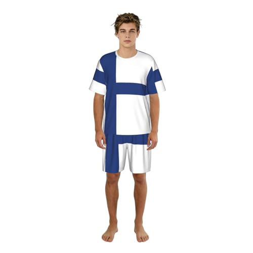 Pyjama doux et respirant avec drapeau finlandais anti-transpiration
