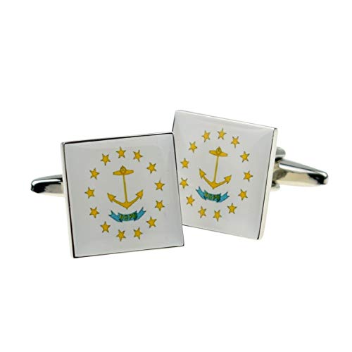 Mancuernillas Hombre Bandera Rhode Island Talla Única miniatura 1