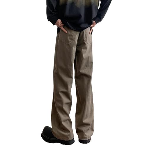 Men's Jeans Spring Autumn White Retro Straight Denim Long Pants for Men4