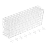 QUARKZMAN 4 Stück Aquarium Tank Trennwand 30x15cm Plastik Eierkiste Lichtdiffusor Gitter Filter Grund Partition Separator Mit Saugnapf Clips Und Saugnäpfen Für Aquarium Weiß