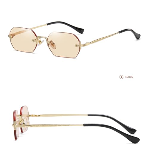 Lunettes de soleil UV400 sans monture protection rétro punk