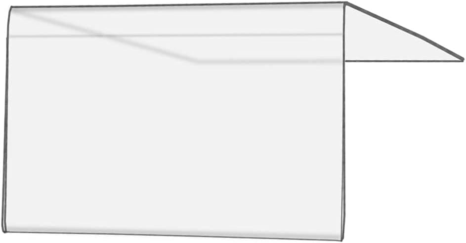 Marketing Holders 10 Pack Acrylic Retail Shelf Sign Holder 5 Wide by 3 High for Product Information Inventory Name Tags and UPC Labels Clear Side Loading Moveable Shelving Talker