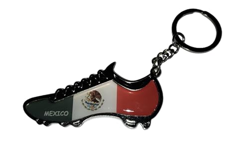 Mexican Soccer Cleat Keychain, Metal, Tricolor Design, Sports Fan Memorabilia