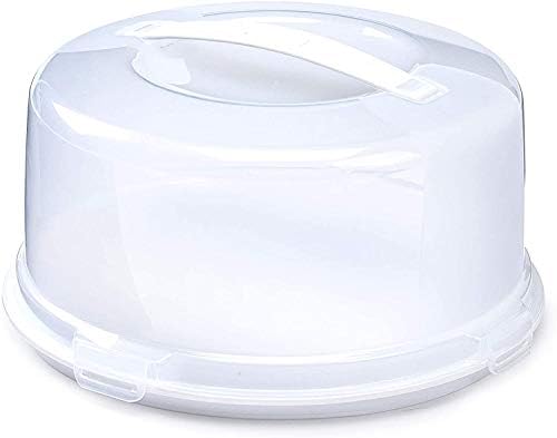 2 x Round Cake Box, Plastic, White