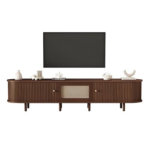 Stylisches TV Lowboard im Rattan-Design