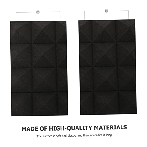 Paneles de Absorción Acústica 12Pcs Espuma en Pirámide Negra miniatura 3