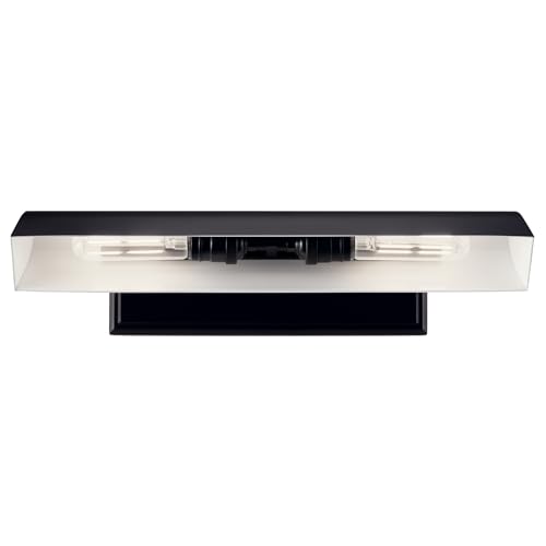 Image of Kichler Carston 2-Light Picture Light, Updated Traditional Light in Black, for Framed Art, Mirror or Built-in Shelving (4.75 inch x 18.25 inch), 52685BK