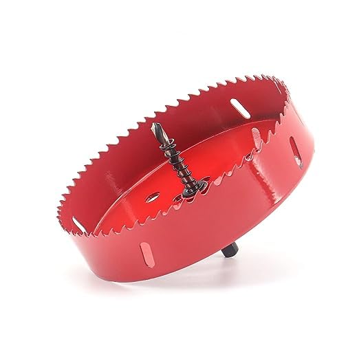 Yuhtech 160mm Hole Saw with Centre Drill, HSS M42 BiMetal Drill Bit