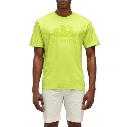 T-shirt New Simeon Vert SUNDEK homme taille M en coton décontracté