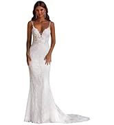 Fivsole Wedding Dresses for Birde 2025 Lace Applique Long Bridal Dress Mermaid Wedding Gown with ...