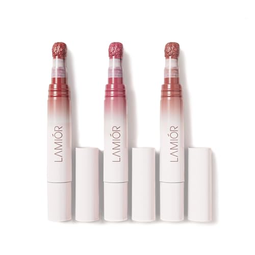 Image of LAMIOR Blurry Fudgy Lip Tint - Combo of 3, Shade - Sunday Brunch | Ultra Velvety Matte | Transfer Proof & Hydrating Formula | Long-Lasting Lip Tint with Cushion Applicator | Vegan & Cruelty-Free