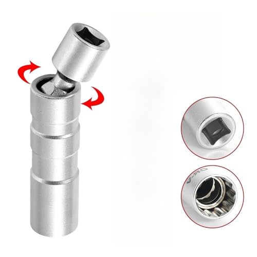 5/8\" Spark Plug Socket Magnetic, 3/8\" Drive 12 Point Swivel Spark Plug Removal Tool