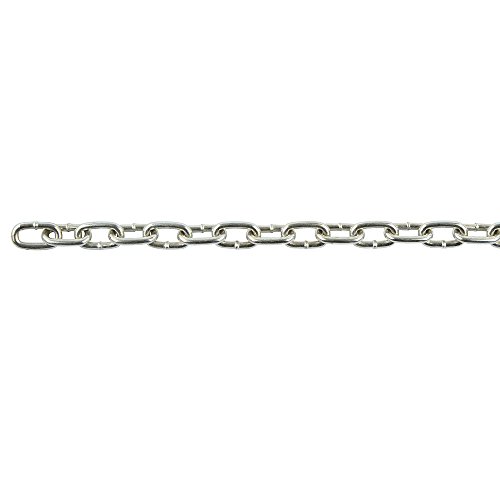 Perfection Chain Products 54122 #4 Straight Link Machine Chain, Plated Steel Zinc, 100 FT Carton