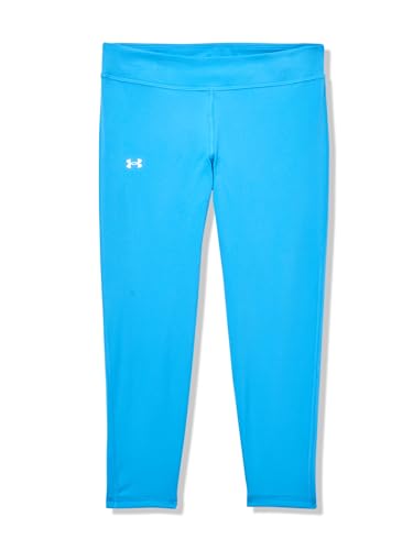 Under Armour Girls Motion Solid Crop Leggings, (452) Ether Blue / / White, Large