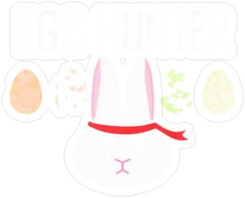 CafePress Egg Hunter Easter Small Die Cut Sticker, 3"x4" Matte Finish