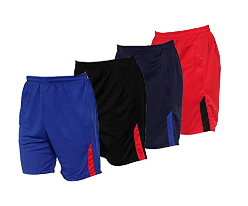 Image of Fort Worth Men's 4 Pack Gym Workout Shorts Quick Dry Bodybuilding Weightlifting Pants Training Running Jogger with Pockets