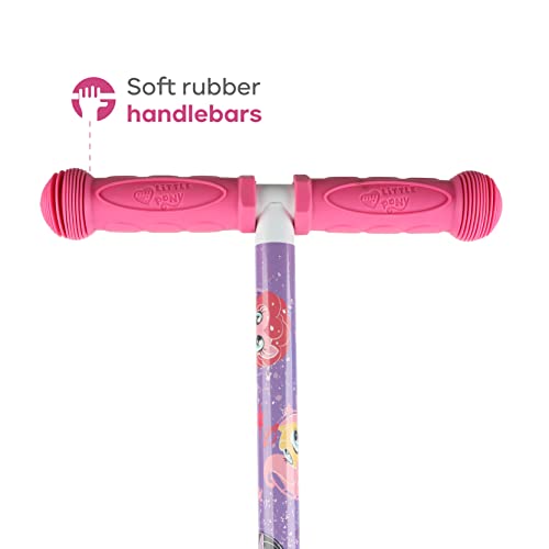 My Little Pony Self Balancing Kick Scooter With Light Up Wheels, Extra Wide Deck, 3 Wheel Platform, Foot Activated Brake, 75 Lbs Limit, Kids & Toddlers Girls Or Boys, For Ages 3 And Up #TOP5