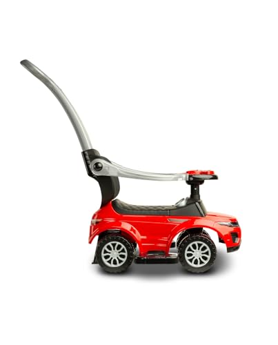 CARETERO - Rutschauto mit Schiebestange - Rutschfahrzeug Sport Car - Rutscherfahrzeug mit Sicherheitsbügel - Kinderfahrzeug mit Sound und Licht - Kinderspielzeug zur Motorikförderung - Rot – Bild 4