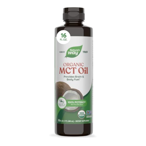 Nature's Way Organic MCT Oil, Brain and Body Fuel*, Keto & Paleo, 16 Fl Oz - image 1