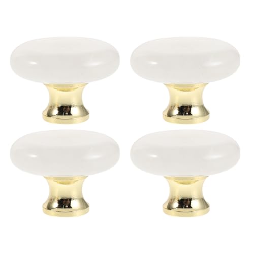 HOMSFOU 4個 クリスタルキャビネットハンドル 楕円形のクリスタル引き出しの取っ手 食器棚が引っ張られます 家具ノブ キャビネットのドアハ