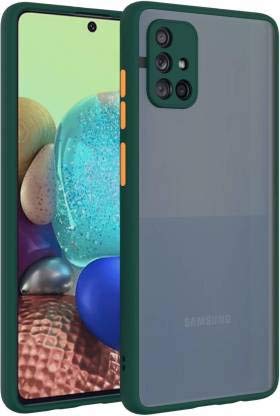 Rock Zone Camera Protection Matte Hard Back Case Cover for Samsung Galaxy M51[Dark Green]