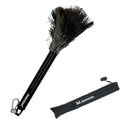 La Mejor Selección de Plumeros para comprar online. 49 Farvisan Plumero de Limpieza Retráctil de Plumas de Avestruz con Funda (Ideal para Transportar), Medida 25 cms, Ideal para sacudir Superficies Delicadas y Profundas.