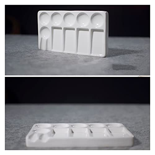 Paleta de pintura de cerámica rectangular para artes y manualidades 7