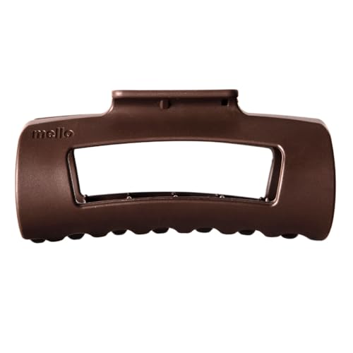 Mello Medium Hair Clip - Flexible Comfort Hair Claw for Women Strong Hold for Thick & Thin Hair Styling Durable Material Matte Non-Slip Finish Made in Korea Patent Pending (Dark Brown Medium)