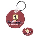 Brandish Market Racing Team Round 2x2 Keychain - Personalized Keychain for Gifts, Events, Races, Businesses, Giveaways, Race Day Merch (Ferrari)
