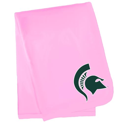 Future Tailgater Michigan State University Spartans Officially Licensed Baby Receiving Blanket - Solid Pink