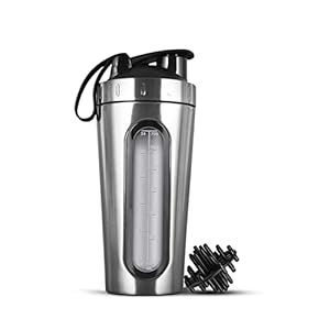 Bai Shi Wu Sportfles Tainless Steel Shaker Fles Lekvrije Gym Nutrition Vacuüm Blender Cup (Color : Sliver Shaker Bottle)