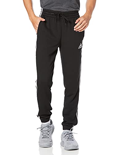 スウェット エッセンシャルズ フレンチテリー テーパード 3ストライプス パンツ 31323 メンズ ブラック/ホワイト L