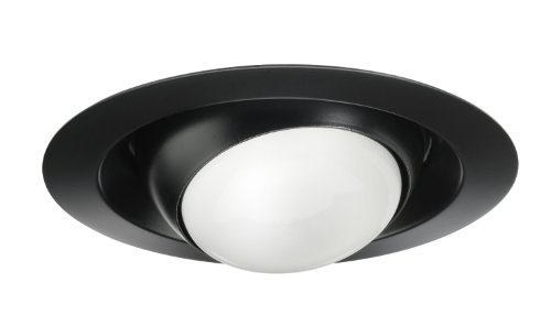 Juno Lighting 229-BL 6-Inch PAR/BR30 Regressed Eyeball with Black Trim